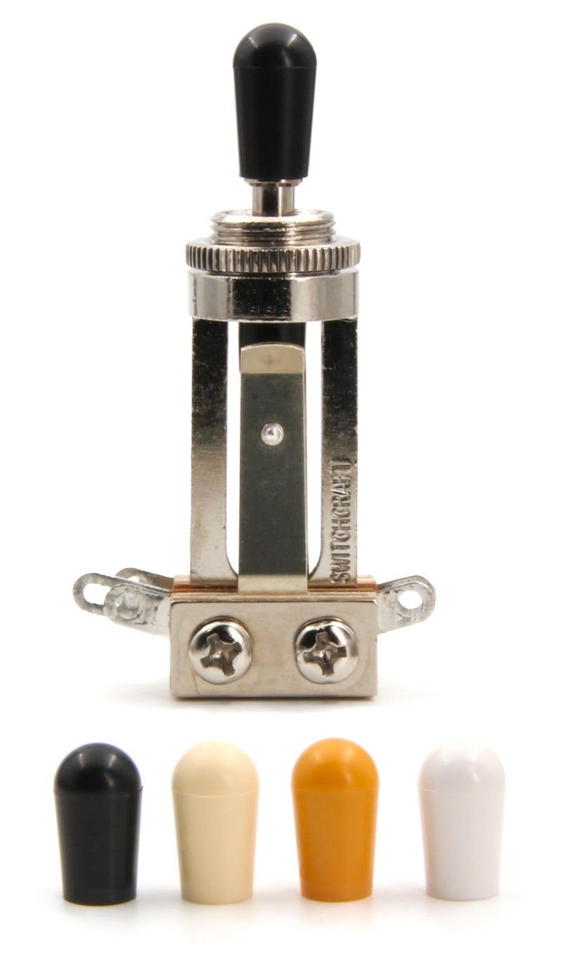 Switchcraft Long Straight 3-way Toggle Switch w/Genuine Switchcraft Cream Tip for Gibson Les Paul - Image 4